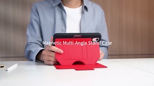 Case for iPad mini 7 (A17 Pro) 2024/ Mini 6 2021 8.3 Inch: Shockproof Rugged Protective Cover with Pencil Holder, Auto Wake/Sleep, Magnetic Multi-Angles Stand, Card Slot, Purple