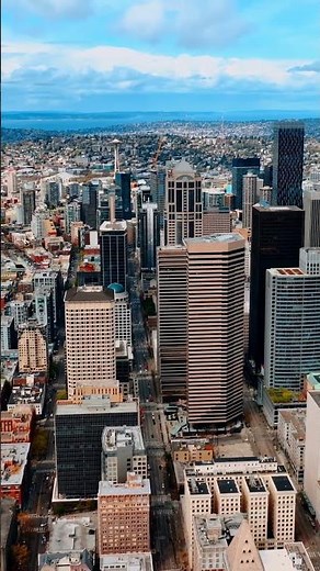 Seattle Aerial Views 🇺🇸 | 4K Skyline & Space Needle