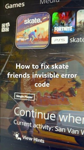How to fix skate friends invisible error code