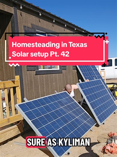 #homestead in #texas Today after a long 2 weeks, the solar panel brackets have been installed at the perfect angle to get the most power. The home is starting to look like a homestead. 💙❤️💚🏡 I love it here! @Raven Castro @MarcoC25
