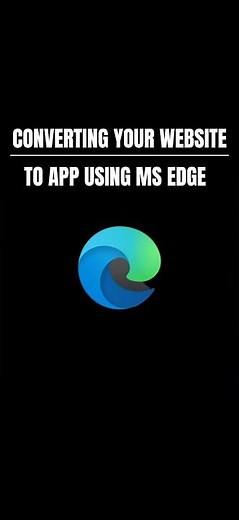 How to convert website as an app using MS Edge.