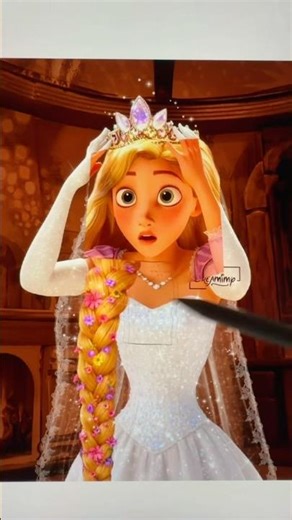 Rapunzel glow up married #disney #glowup #art #digitalart #rapunzel #transformation #shorts