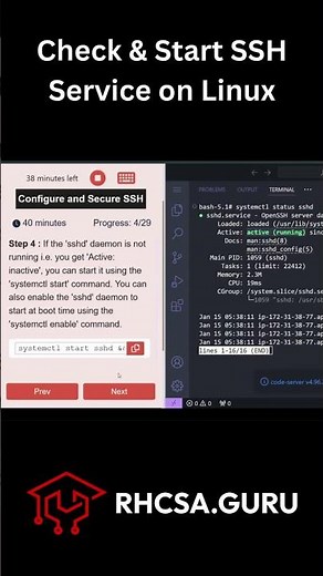 Check & Start SSH Service on Linux | systemctl Commands Explained ⚙️