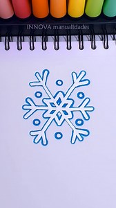 Cómo dibujar un copo de nieve fácil | Innova Manualidades