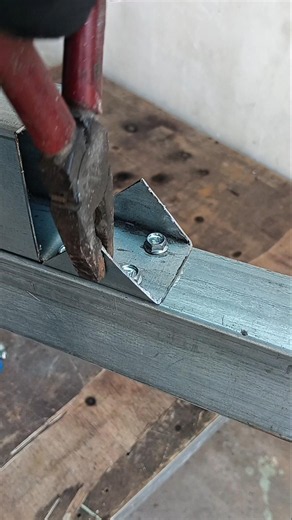 Trick for connecting square pipes without welding #tricks #tips #ideas #diy