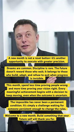 #Elon #NewMonth #Build #Innovation #Growth #Future #Progress #SuccessMindset #Leadership #Progress