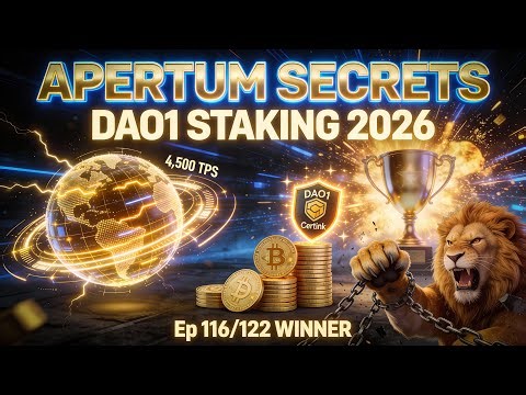 🦁 Smart Money Challenge Ep 116of122 Apertum Blockchain and DAO1 Staking Secrets