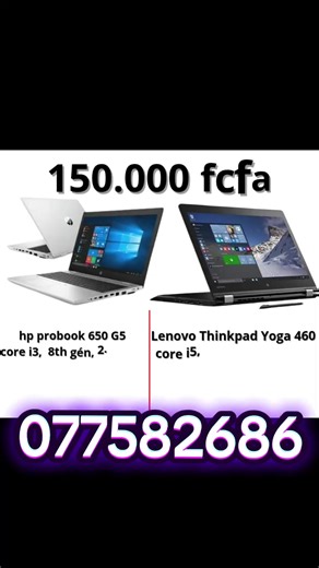 Promotion du hp 650 G5 et du Lenovo Yoga à 150.000 fcfa #promotion #ordinateur #hp #lenovo #libreville_gabon🇬🇦