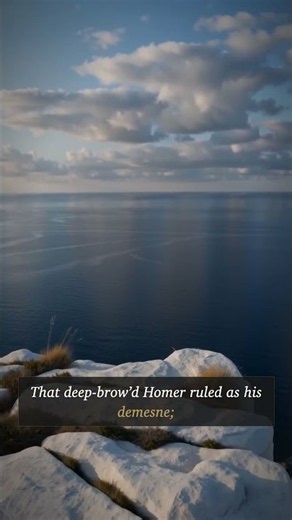 On First Looking into Chapman’s Homer — John Keats, read aloud