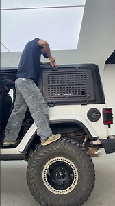 Jeep Wrangler JLU Side Window Storage Box Install 👀 #TACMOLLE #shorts