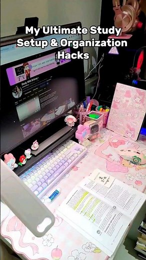 My Ultimate Study Setup & Organization Hacks 📖🩷 #desktour
