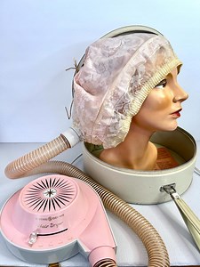 Vintage GE Hooded Hair Dryer / Soft Bonnet Dryer / Pink & White / Retro Mid Century Beauty Appliance - Etsy Canada