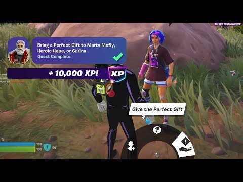 Bring a Perfect Gift to Marty Mcfly, Heroic Hope, or Carina Fortnite