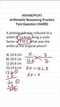ASVAB/PiCAT Arithmetic Reasoning Practice Test Q: Ratios/Proportions #acetheasvab with #grammarhero