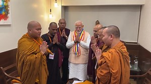 Buddhist leaders showered praise on PM Modi, thanking him for the government's decision to elevate Pali and Marathi to the prestigious status of Classical Languages. As a token of their appreciation, they recited heartfelt verses in Pali, a language steeped in ancient Buddhist wisdom. | Bharatiya Janata Party (BJP)
