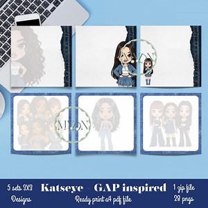 Katseye GAP Inspired Notepad Digital Template | Printable Planner Pages 3x3 Size | Instant Download Stationery - Etsy UK
