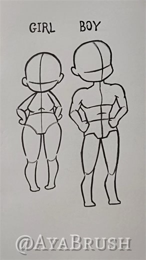 How to draw Boy & Girl Easy Body Tutorial✏️ #tutoriales #sketch #asmr #body #howtodraw #easy #fypシ