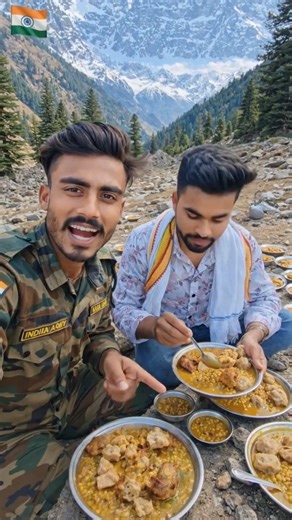 Kashmir ki Wadiyon Mein daal bati khane ka maja | Fouji Life 🇮🇳 #armymotivation#shortsfeed #shorts