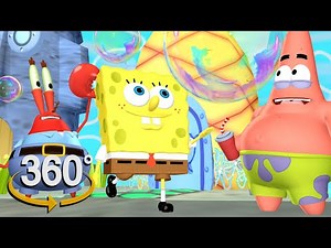 Spongebob Squarepants Rehydrated! - 360° Blow a Bubble Technique - (First 3D VR Game Experience!)
