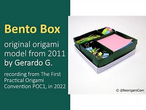 "Bento Box" created by Gerardo G. - origami tutorial video