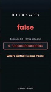 0.1 + 0.2 == 0.3 is FALSE in Java?! 🤯 #shorts #java