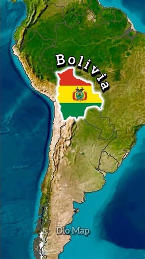 Flag Map of Bolivia