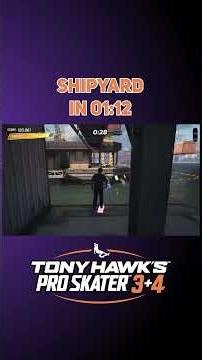 Shipyard in 01:12! #THPS3and4 #thps #tonyhawk #speedrun #shipyard #thps3 #gaming #gameplay