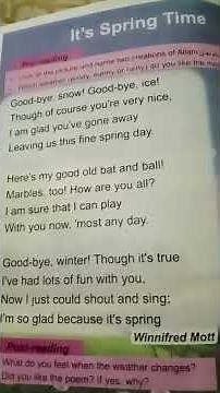 Rhyme It's Spring 🌼🌱 time By Winnifred Mott