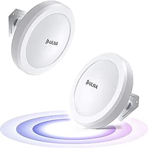 ULNA Wireless Bridge Gigabit, 1Gbps Point to Point WiFi Bridge Outdoor Kit with 16dBi High-gain Antenna,5.8G Long Range CPE Up to 3.1Miles, Plug and Play, 27dbm, 24V POE Power, Ip65 Waterproof