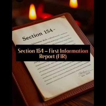 #Section 154 – First Information Report (FIR) #legal #law