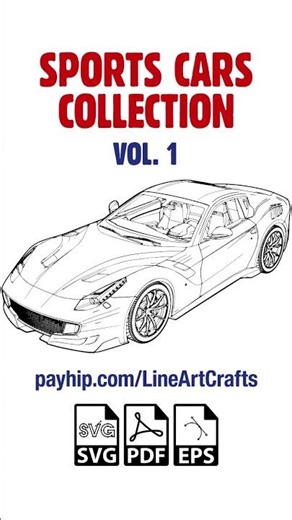 Sports Car Vector Collection Vol 1 SVG PDF EPS