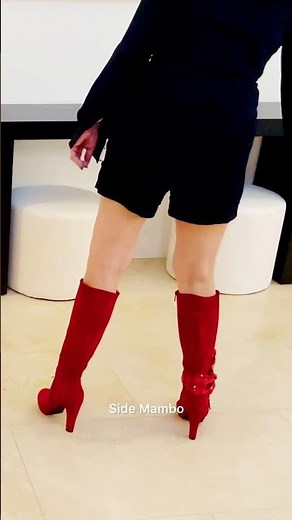 How to do a MAMBO STEP BASIC line dance step #highheels #boots #basicsteps #linedancers #linedance