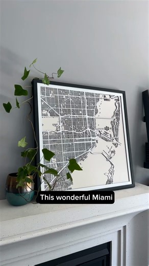 Celebrate Miami in a whole new way. Our wooden maps capture every street and shoreline with stunning detail — a keepsake for anyone who has called this city home or carries memories of its streets. Whether you live here now, grew up near Coral Gables, or long to stroll Ocean Drive again, this map brings Miami back to life. Perfect for your own home or as a heartfelt gift for someone who loves the city as much as you do. Other great cities are also available on our site at streetcarvings.com. | S