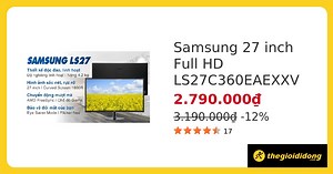 Màn hình LCD Samsung LS27C360EAEXXV 27 inch - Chính hãng, giá tốt