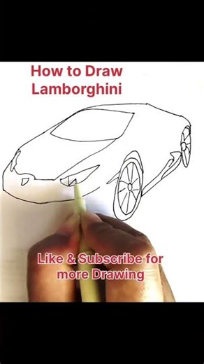 How to Draw Lamborghini #cardrawing #lamborghini #howtodraw #shorts #youtubeshorts #ytshorts #art