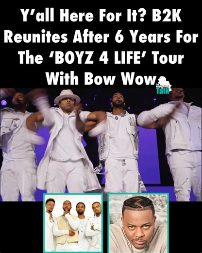 The Neighborhood Talk on Instagram: "Bow Wow and B2K are reuniting on tour Neighbors! 🎉🔥 _______ The ‘BOYZ 4 LIFE’ Tour is coming to a city near you in 2026 and y’all are not ready for what’s in store! 🔥 Get ready for Bow Wow and B2K to join the stage together once again to celebrate Bow’s 25th music anniversary, as well as B2K reuniting after 6 years! Artists like Jeremih, Pretty Ricky, Waka Flocka, and more are expected to join the highly-anticipated tour. It’s also presented by the biggest