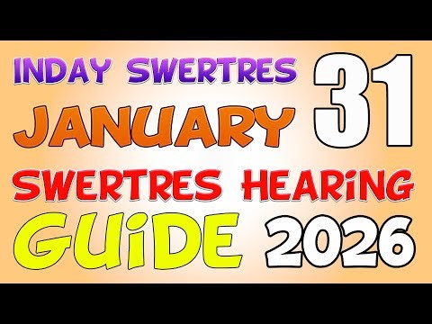 Swertres Hearing Today by Inday Swertres | January 31, 2026 Swertres Guide