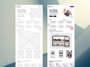 Responsive Music Website UI