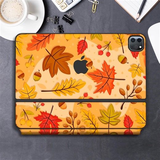 Autumn Vibes Magic Keyboard Skin: Colorful Falling Leaves 3M Vinyl Decal Wrap - Etsy Australia