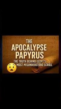 “The Apocalypse Papyrus The Truth Behind Egypt’s Most Misunderstood Scroll 😱📜”