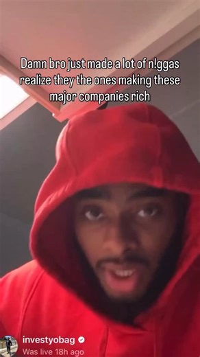 Kristian Thomas on Instagram: "Your the consumer bro Follow @investyobag and turn on post notifications so you don’t miss this opportunity to learn investing a life changing skill you’ll never regret🙏 #INVESTYOBAG 🏆 #trading #viral #fyp #explorepage✨"