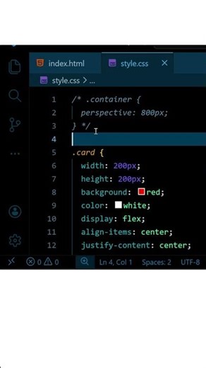 Day 12/100 CSS Series | Perspective Property Explained (3D Effects in CSS)