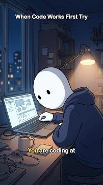 When Code Works First Try #cs #tech #computer