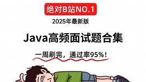 【2025最新】Java面试短期突击教程，涵盖所有java面试核心知识点，全刷完面试少走99%的弯路！java后端程序员必看！