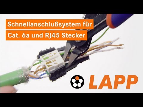 HowTo: Schnellanschlußsystem für Cat. 6a Leitungen und RJ45 Stecker