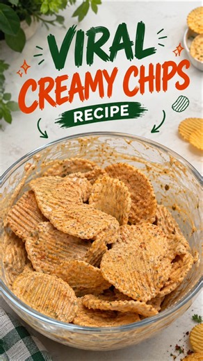 Viral Creamy Chips 🤤 | DIY Chips Recipe at Home #viral #trending #chips #youtubeshorts #recipe