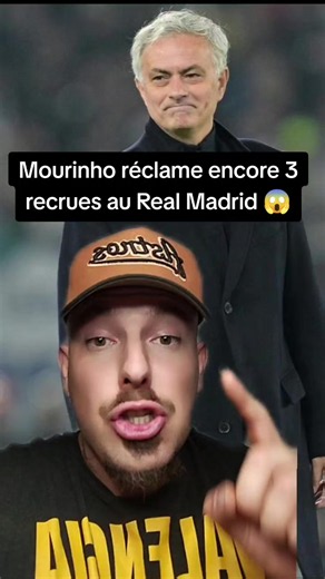 José Mourinho réclame encore 3 transferts au Real Madrid 😱 #realmadrid #halamadrid #realmadridfc