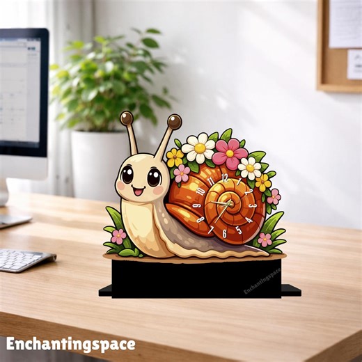 Snail Table Clock, Spring Garden Desk Decor for Nursery Room, Gift for Kids - Etsy