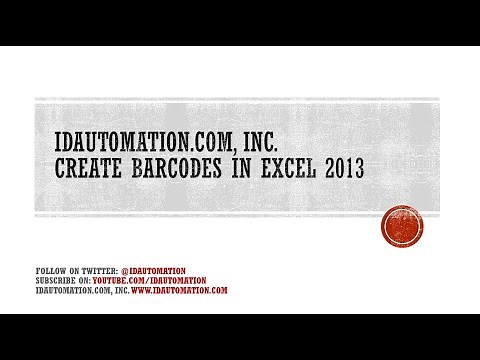 How to Create #Barcodes-in-Microsoft-Excel 2013