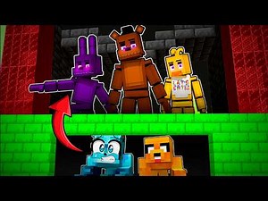 ESCONDITE de FIVE NIGHTS AT FREDDY'S en MINECRAFT 🐻🔪 FNAF vs LOS COMPAS